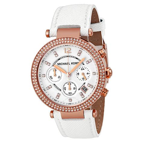 MICHAEL KORS MK2281 PARKER ROSE GOLD AND WHITE 